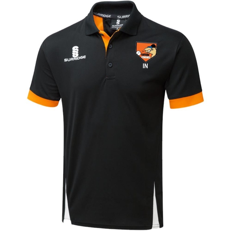 Spittin' Camels Softball Blade Polo Black/Orange/White