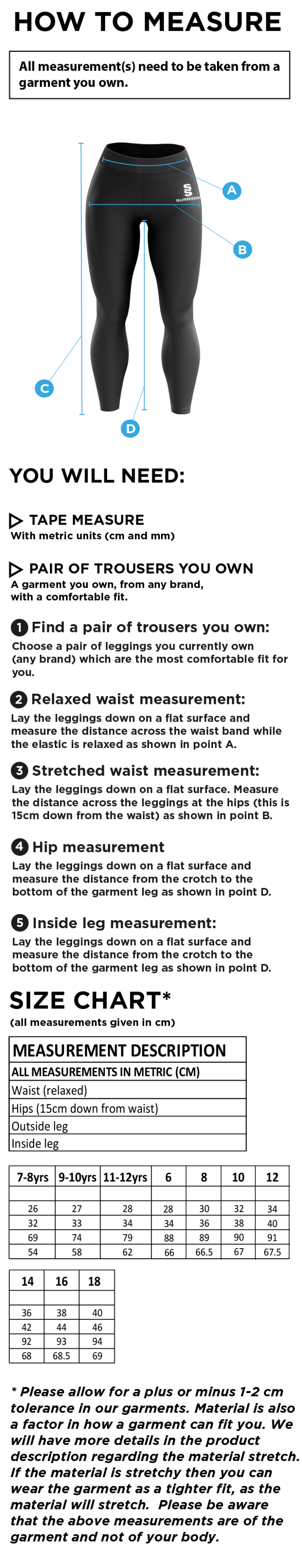 SPITTIN' CAMELS SOFTBALL DUAL LEGGINGS - Size Guide